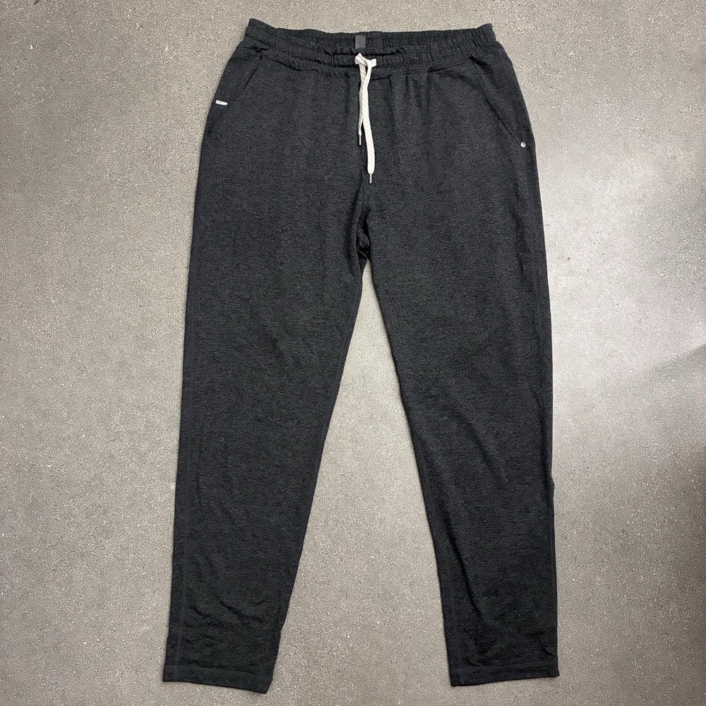 Vuori Ponto Performance Men's 2XL Drawstring Pants Heather‎ Grey Stretch Pockets